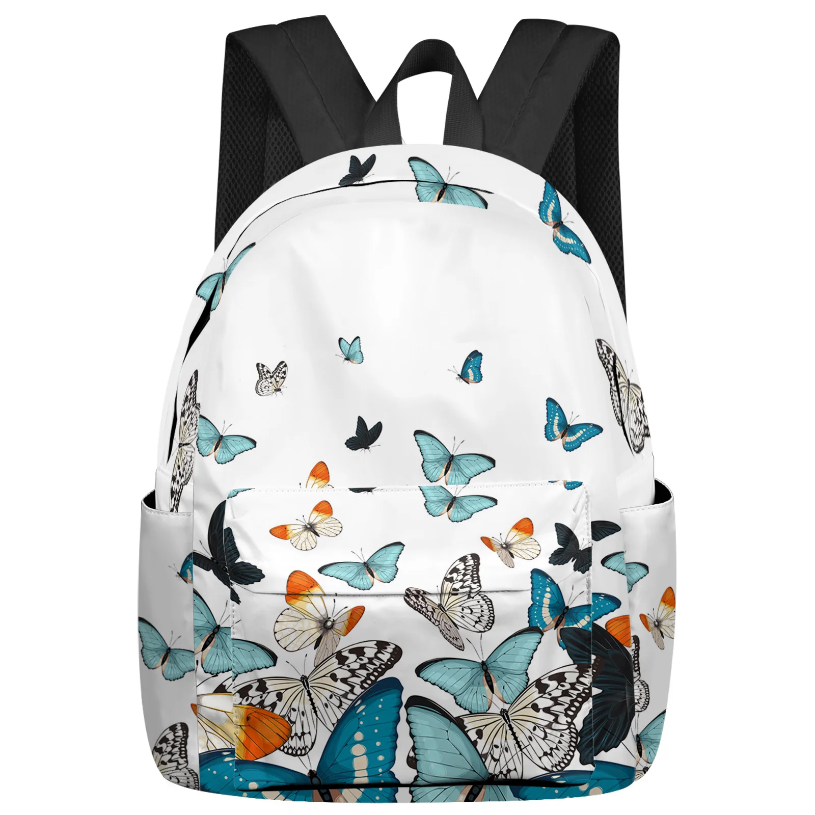 

Pastoral Butterfly Gradient Backpack Teenagers Student School Bags Laptop Bag Women's Casual Travel Backpack