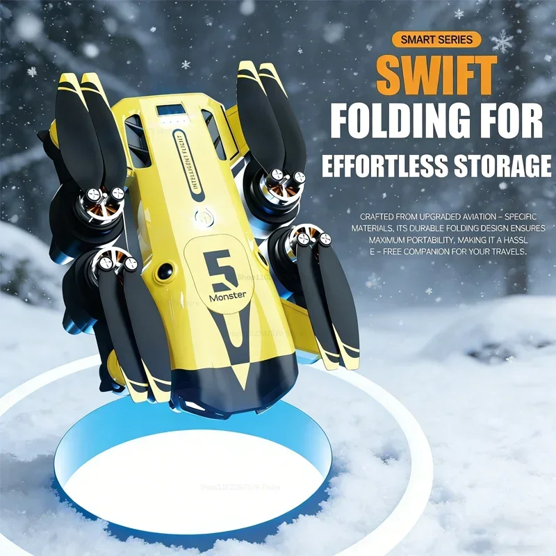 Nuovo Drone M5 2026 con Tripla Fotocamera 8K HD, GPS e Sistema di Evitamento Ostacoli, Elicottero 360° ° Drone RC Pieghevole con Funzione Flip e Posizionamento GPS - Image 3