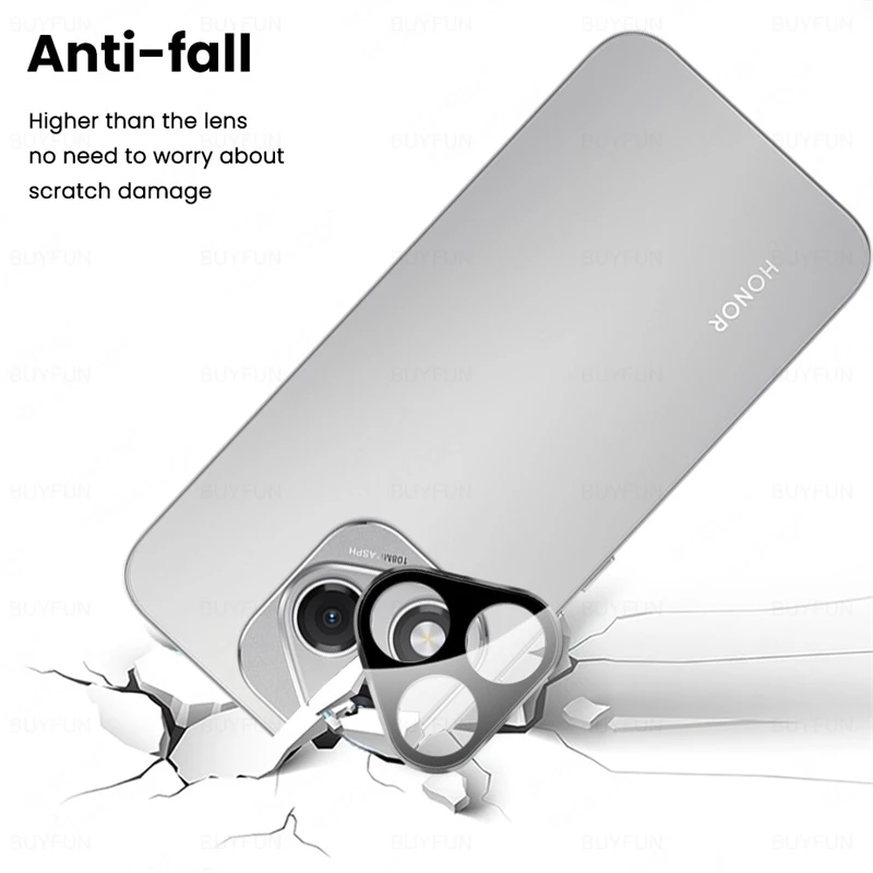 3-Pack 3D Curved Camera Protector Case with Tempered Glass Lens Cap