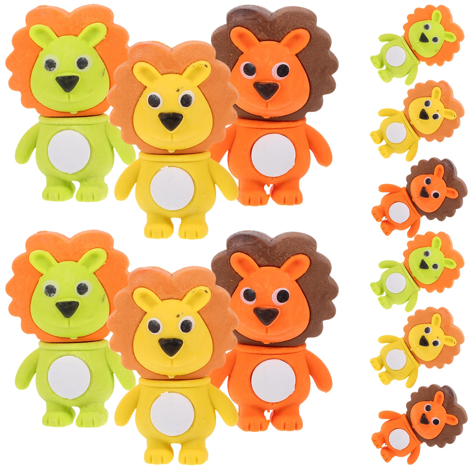 

24 Pcs Kids Puzzles Daily Use Pencil Erasers Delicate Wear-resistant Modeling Household Multi-function Mini for Child