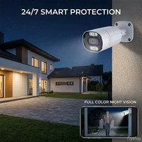 Caméra IP de sécurité PoE 4K Onvif, audio bidirectionnel, 48V PoE/DC 12V, vision nocturne couleur, 2 pièces, 8MP, surveillance vidéo en métal pour NVR 5