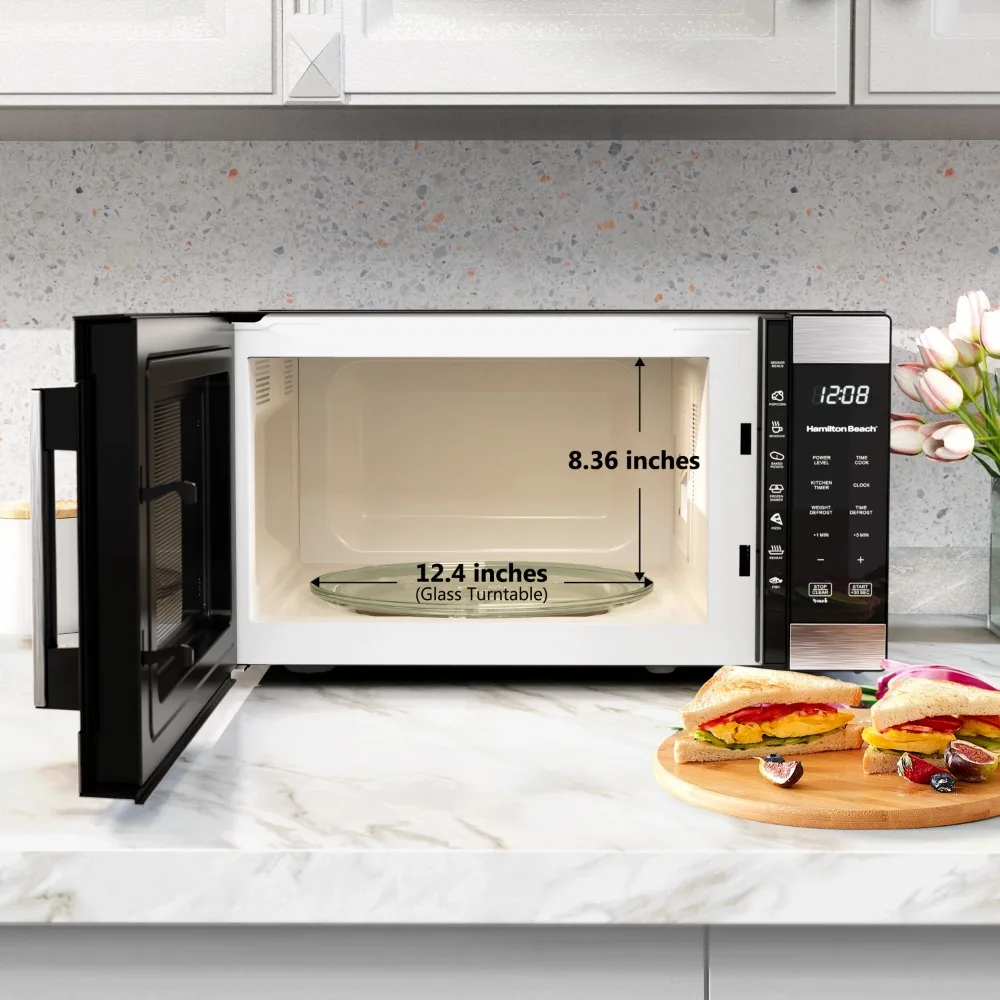 1.6 Cu ft Sensor Cook Countertop Microwave Oven in Stainless Steel,30-second one touch button, easy-to-read digital LED display 5