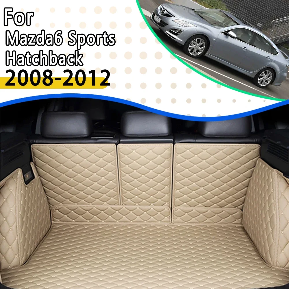 

Car Rear Trunk Mats For Mazda 6 Sports Hatchback GH 2008 2009 2010 2011 2012 Anti-dirty Trunk Storage Pad Cover Auto Accessories