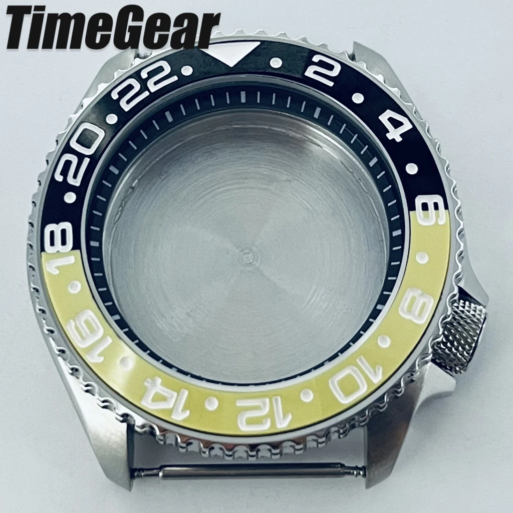 Sleek Black Ring Watch Case with Sloping Bezel and 3.8 Crown