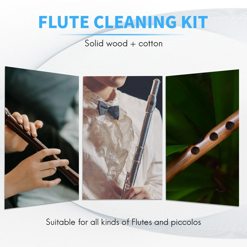 New Wooden Flute Cleaning Rod Flute Cleaning Cloth Flute Care Kit Flute  Accessories - AliExpress