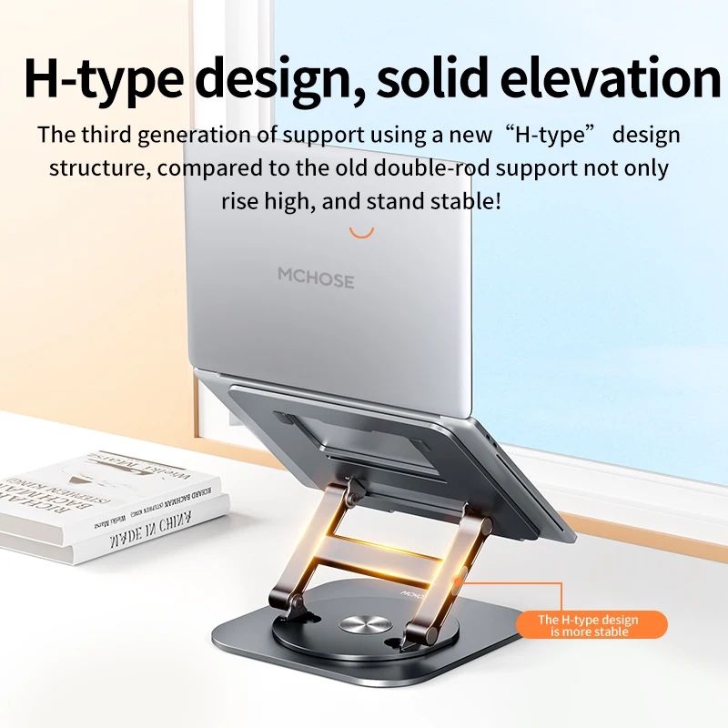 Laptop Stand Adjustable Desk iPad Holder Office Support Aluminum Alloy Rotating Bracket