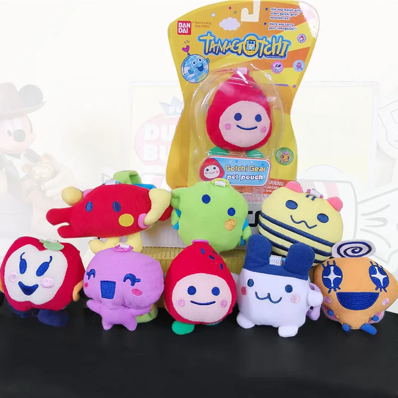 Брелок для ключей BANDAI Tamagotchi, милые плюшевые куклы тамагочи с экипировкой, мультяшная подвеска, мини-мешочек для домашних животных, игрушки, подарки для детей