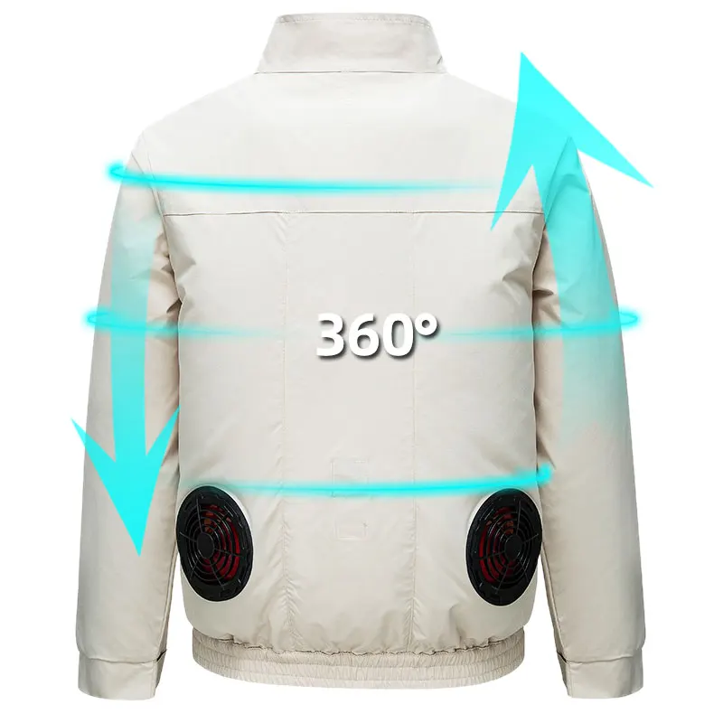 Hot Weather Worker Fan Clothes Men Air Conditioning Clothes Women Fan Jacket Body Cooling Clothes Fan Work Clothes Cooling Vest 2