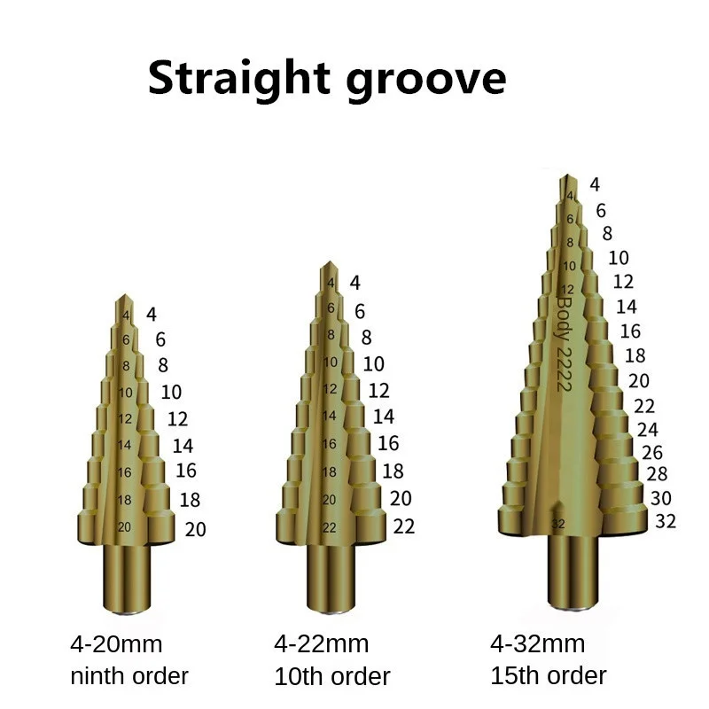 Рисунок 4 - Быстрорежущее ступенчатое сверло с титановым покрытием
