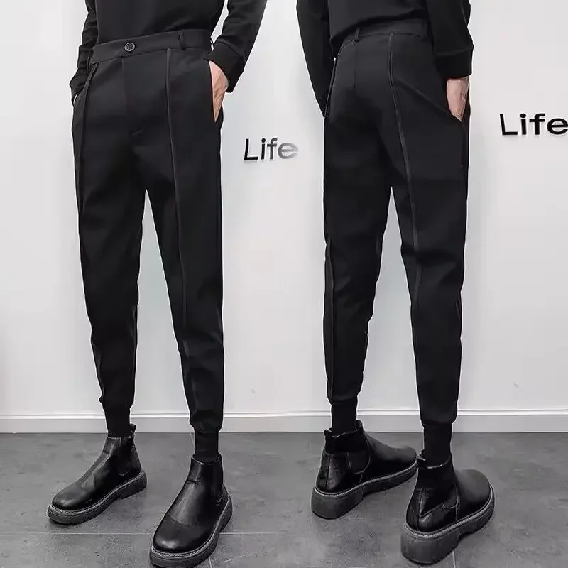 Men Suit Pants Spring Summer Fashion Casual Business Slim Fit Ankle Length Office Trousers business pants suit pants men pants