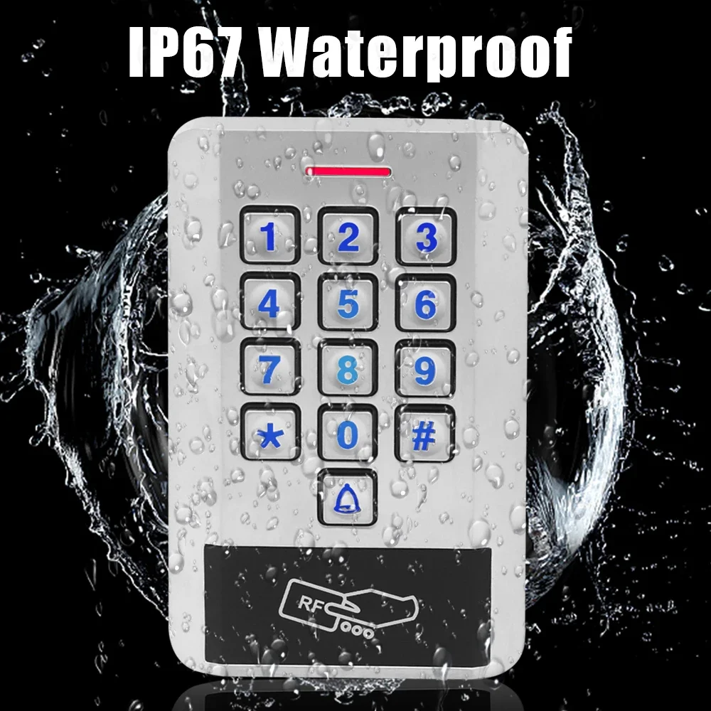 

125KHZ RFID Password Keypad Access Control Backlight Waterproof IP68 Metal Case Door Standalone Access Control 6000 user Wiegand