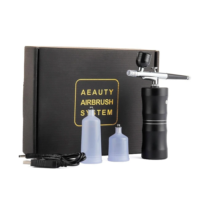 Airbrush Nail With Compressor Portable Airbrush For Nails Cake Tattoo Makeup  Paint Air Spray Gun Oxygen Injector Air Brush Kit - AliExpress