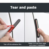 2/4PCS Car Door Anti-collision Strip Auto Door Edge Bumper Protector Strip Corner Guard Rearview Mirror Anti-scratch Stickers 5