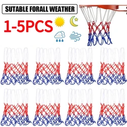All-Weather Tri-Color Outdoor Basketball Hoop Net (5pcs)