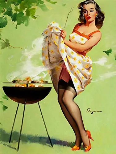 

BBQ Sexy 8x12 Inch Vintage Retro Decor Metal Tin Sign