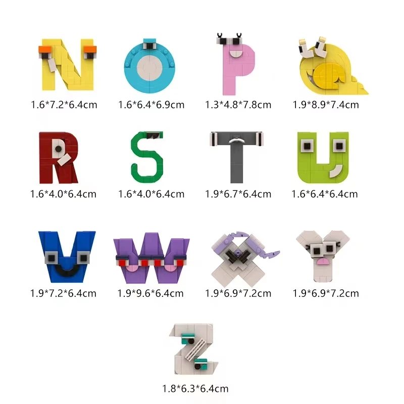 MOC Number Lore Building Blocks Character Kawaii Alphabet Lore Creative  Bricks Model Toys for Children Educational Gift - AliExpress