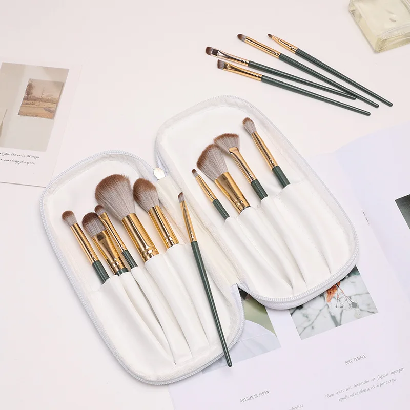 

14pcs Green Cloud Makeup Brush Set Soft Hair Beauty Tools Beginner Loose Powder Brush Foundation Brush Blush