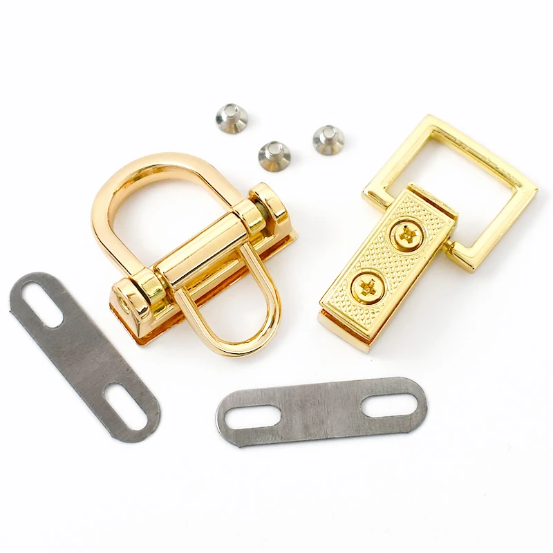 ルイヴィトン マネークリップパーツ 2/4Pcs LightGold Metal D Ring Side Clip Buckle Hangbag