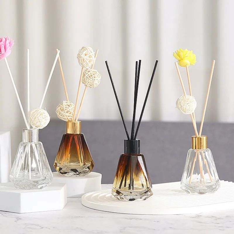 

60ml Essential Oil Perfume Empty Bottle Rattan Aroma Diffuser Bottle Scent Volatilization Glass Container
