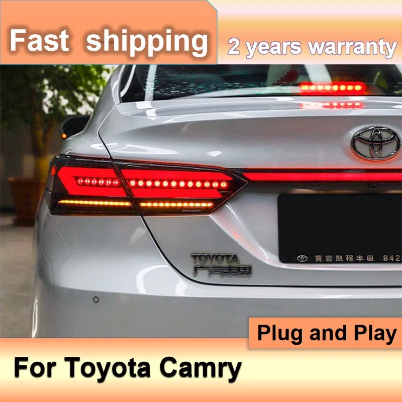 

Автомобильные аксессуары для Toyota Camry задсветильник 2018-2022 задний фонарь Camry задний ДХО противотуманный тормоз динамический сигнал поворота Реверсивный