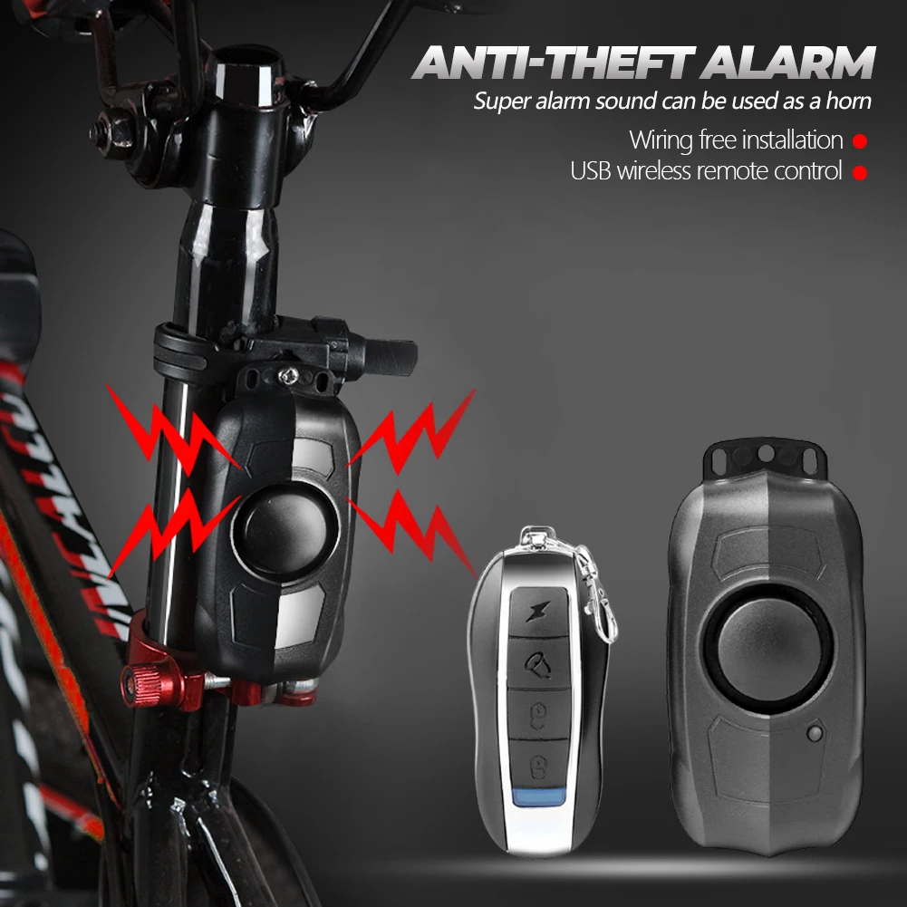 Motorbike Bike Alarm Lock Moped Bicycle Cycling Security Sound Loud Anti-theft M 