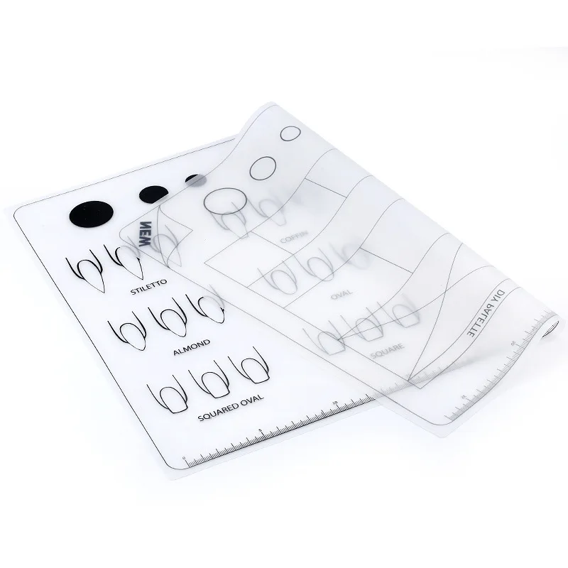 Silicone Nail Practice Training Sheet for Table Manicure Tool Waterproof Table Mat Uv Gel Polish Hand Pillows Pad Nail Templates 6