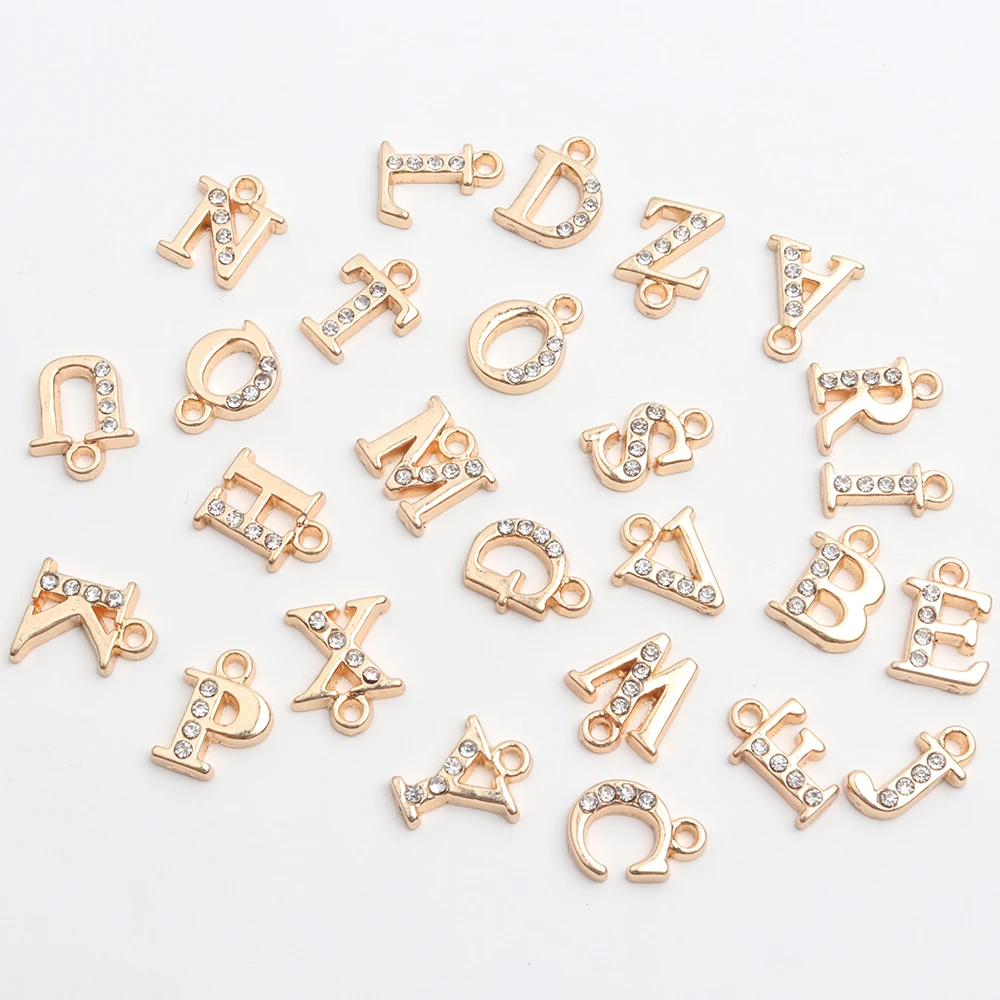 Rhinestone Alphabet Pendants Rhinestone Letter Charm Rhinestone