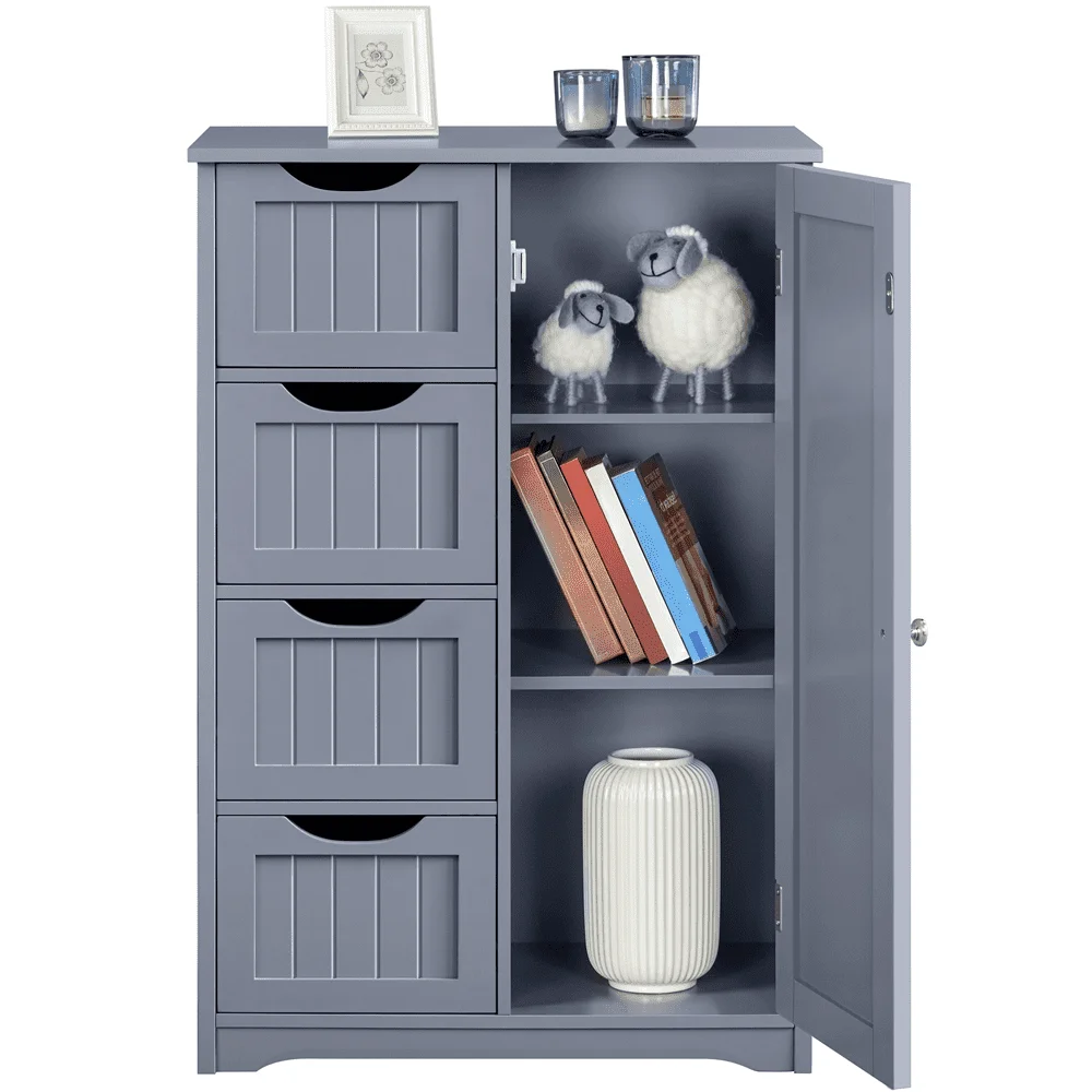 4-Door 5' Storage Cabinet, White Stipple - AliExpress