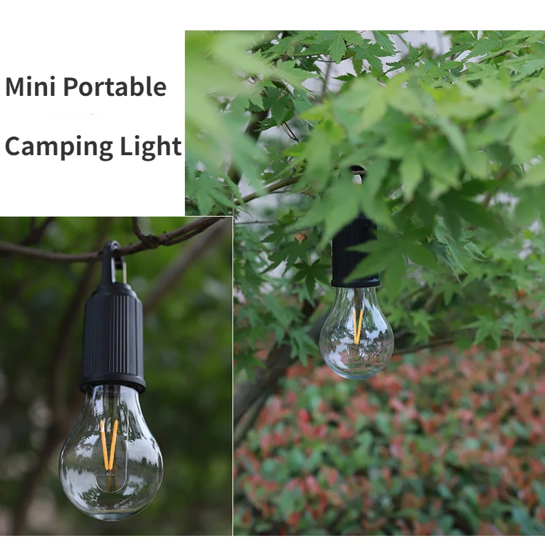 Outdoor Mini Camping Light Tungsten Filament Rechargeable 2 Lighting ModesLED Bulb for Home Outdoor Emergency Waterproof Lamp - Emitting Color : Blue - Emitting Color : changeable - Emitting Color : Green image 9 undefined