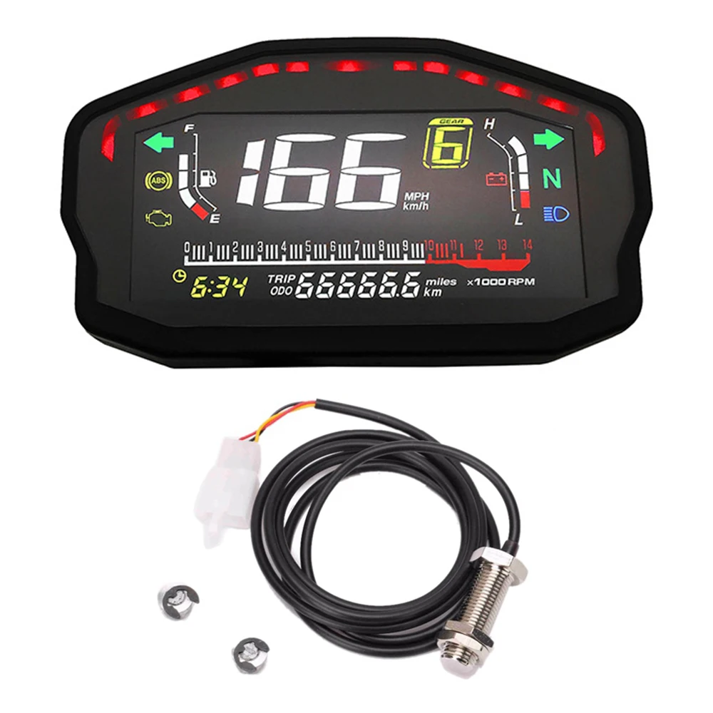 

Universal Motorcycle VA LCD Speedometer Digital Meter Odometer for Honda Ducati Kawasaki Yamaha Speed