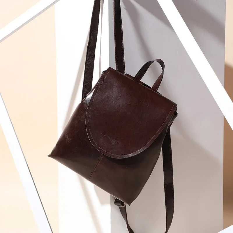 Backpack Women's Casual High-grade Bag Leather Luxury Brand