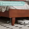 Solid Wood Bed Frame, 14 Inch Queen Size Japanese Bed Frame, Solid Wood Slats Support, No Box Spring Needed, Bed Frame 4