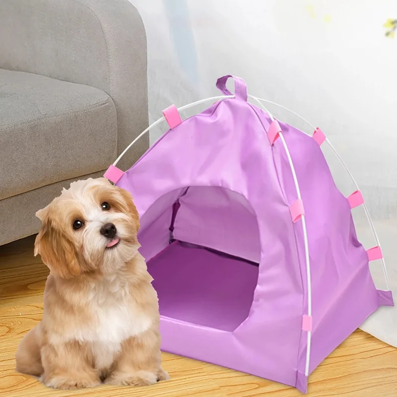 Portable Folding Dog House Pet Cage Cat Carrier Tent Playpen Puppy Kennel Breathable Easy Operation Outdoor Removable Fence Bed