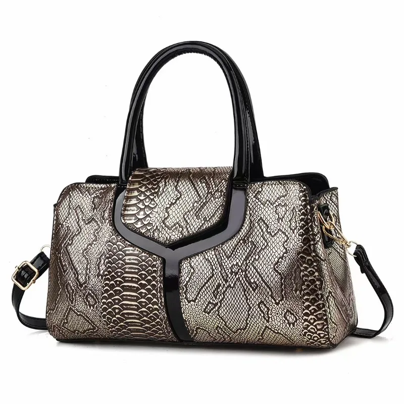 Boston-Tasche mit Schlangenhautmuster, tragbar, neu, hochwertig, Einzelschulter-PU-Crossbody-Umhängetasche aus Leder_voghion.com