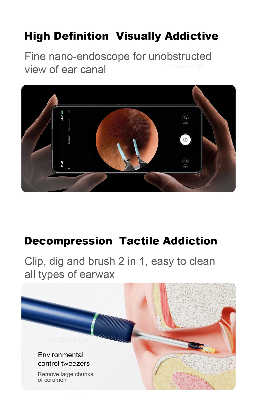 Gadgetoo Bebird Note 5 Pro Smart Visual Ear Sticks Endoscope 1000W High Precision Earpick Mini Camera Otoscope Ear Cleaner Tools