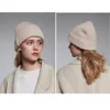 Knitted Pure Wool Beanies Winter Warm Unisex Hat Minimalist Fashion Neutral Colors 2