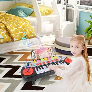 Kids Electronic Piano Keyboard Portable Education Toys Musical Instrument Christmas Gift For Child Beginner 2