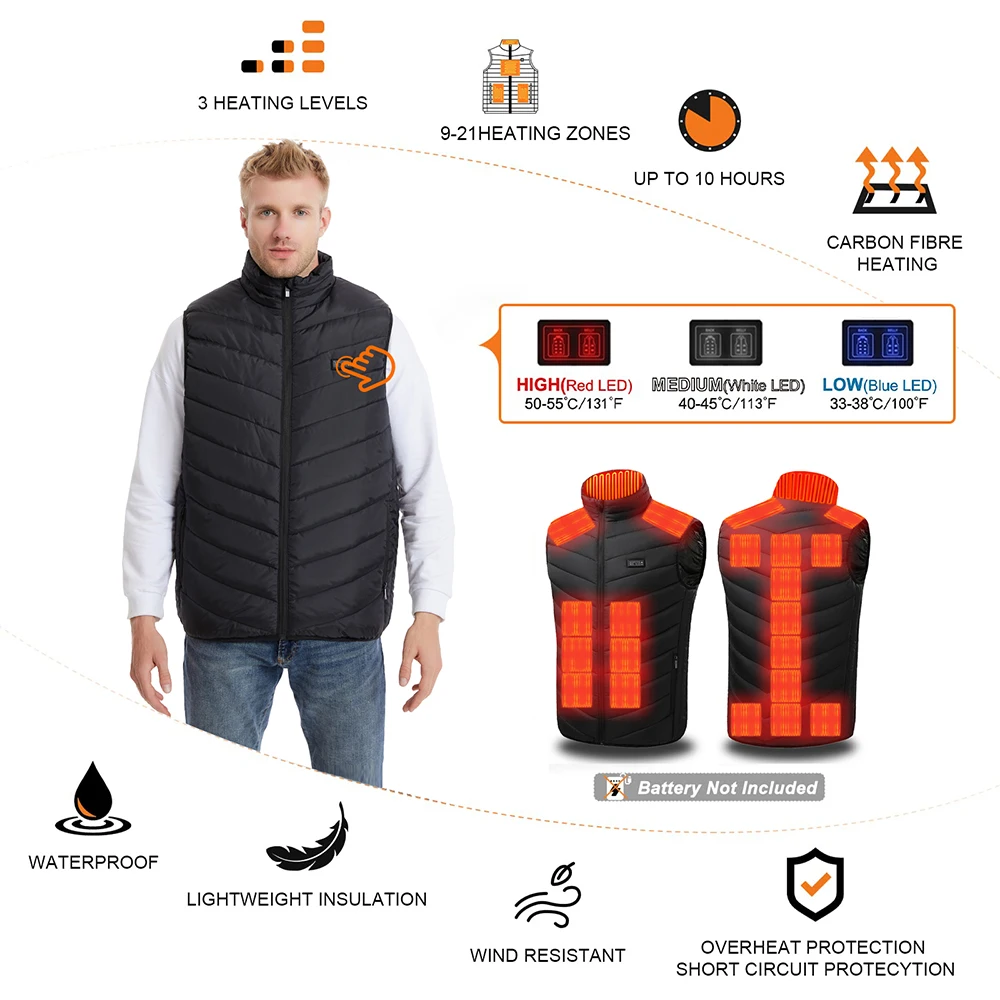 Coldproof Useful USB Heating Massage Vest Male Men Heating Waistcoat  Intelligent Thermostat for Parents - AliExpress