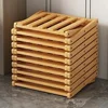 Bamboo Shoe Rack Multi Layer Simplicity Telescopic Shoe Rack No Installation Required Foldable Not Occupying Space Storage Rack 5