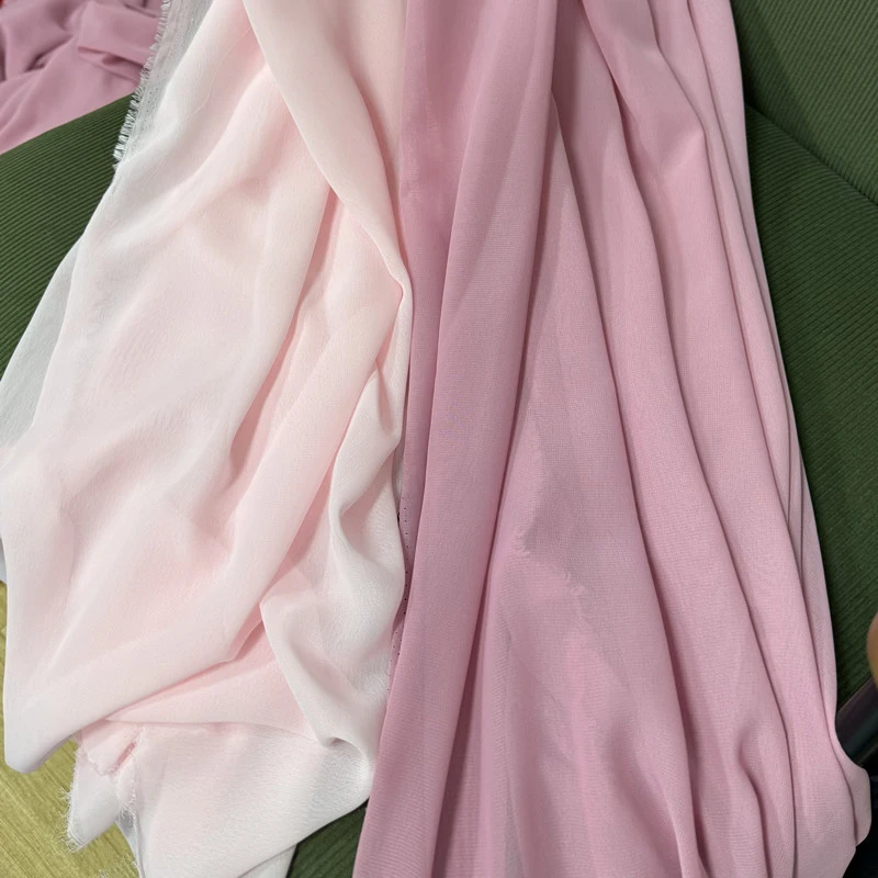 Pink and Purple Chiffon Fabric for Clothing and DIY Projects