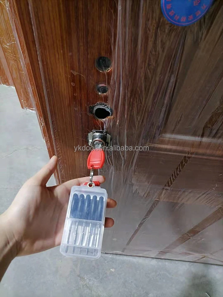 Entrance Gates Solid Wood Rolling Glass Door Automatic Gate Armored Entrance Compound Security Door 3