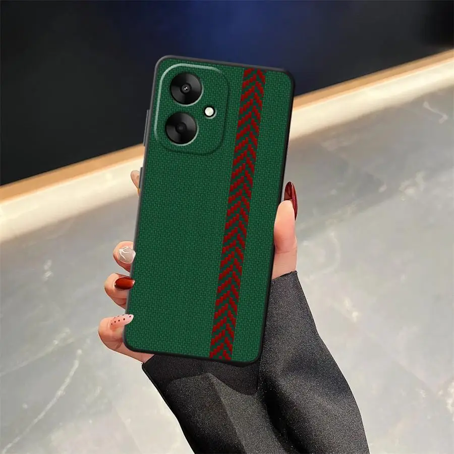 Monochrome Grid Print Phone Cover Case