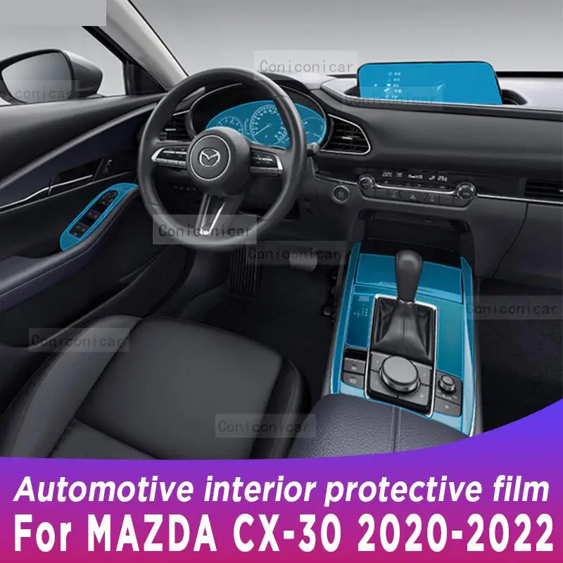 

For MAZDA CX30 2020-2022 Gearbox Panel Navigation Screen Automotive Interior TPU Protective Film Cover Anti-Scratch Accessories