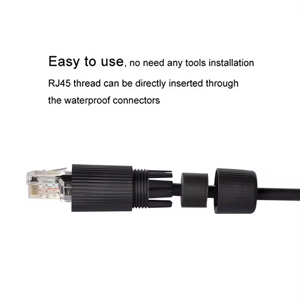 5 Connettori RJ45 Impermeabili IP68 – Femmina/Femmina STP – Cat5/5e/6 – Adattatori Per Cavo Ethernet Esterno