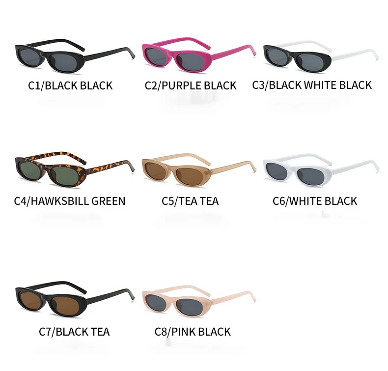 Oval Sunglasses For Women Personalized Macaron Colour Frames_voghion.com