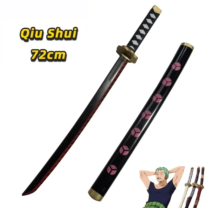 72cm Anime Cosplay Roronoa Zoro Katana Sword PU Wado Ichimonji Sword  Role Playing Aki Mizu Samurai Weapon Party toy Sword 4