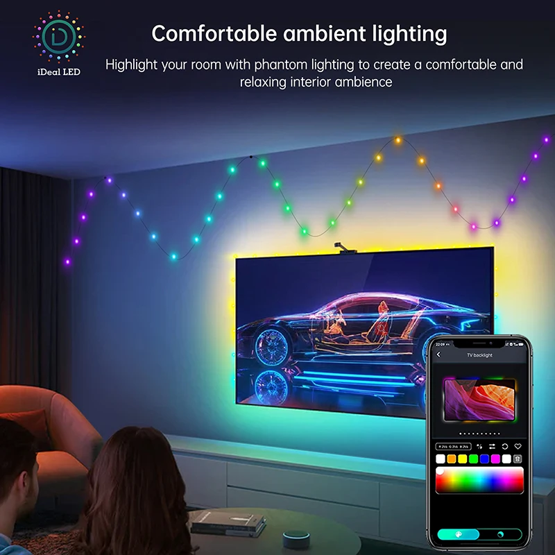 요정 스트링 조명 드림컬러 USB LED RGB 스트링 조명, 앱 스마트 조명, DIY 디스플레이 화환 벽 파티 장식, 5M, 10M, 20M