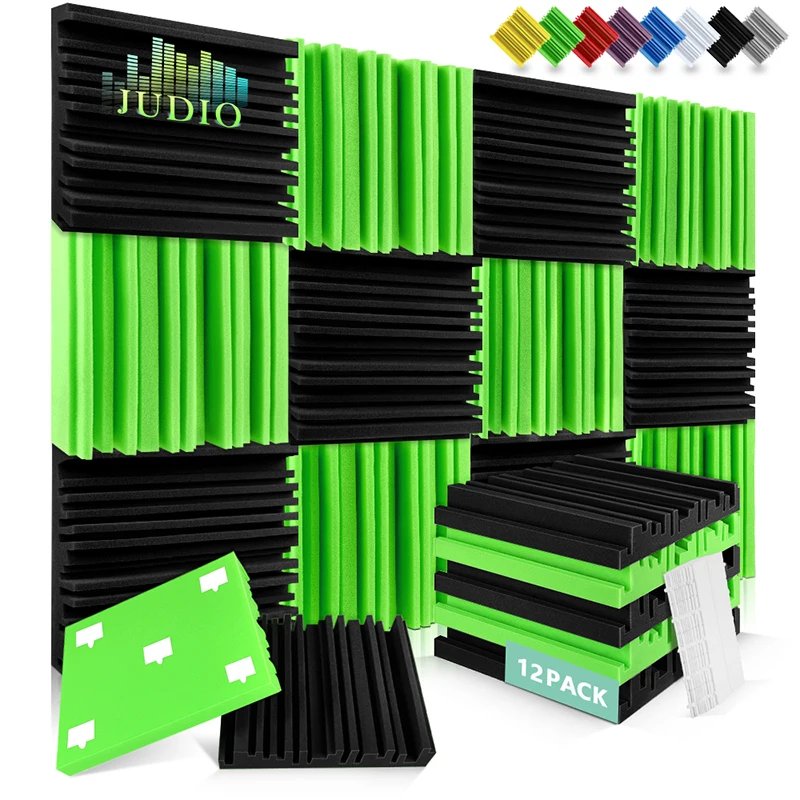 

Home Accessories Acoustic 12 Pack, Studio Acoustic Foam Fireproof Wall Panels, Home Noise Canceling Broadband Sound Absorber