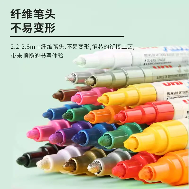 1pcs Uni Paint Pen PX-20 Poster Graffiti Painting Waterproof Oil-based Permanent Marker Pen Art Supplies Stationery Posca 2