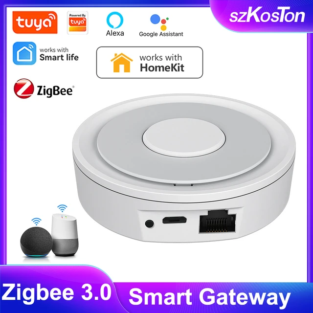 Tuya Zigbee 3.0 Hub Gateway: WiFi Smart Home Hub, Smart Home Bridge, App  Remote Control, Wireless Remote Controller Compatible with Alexa Google